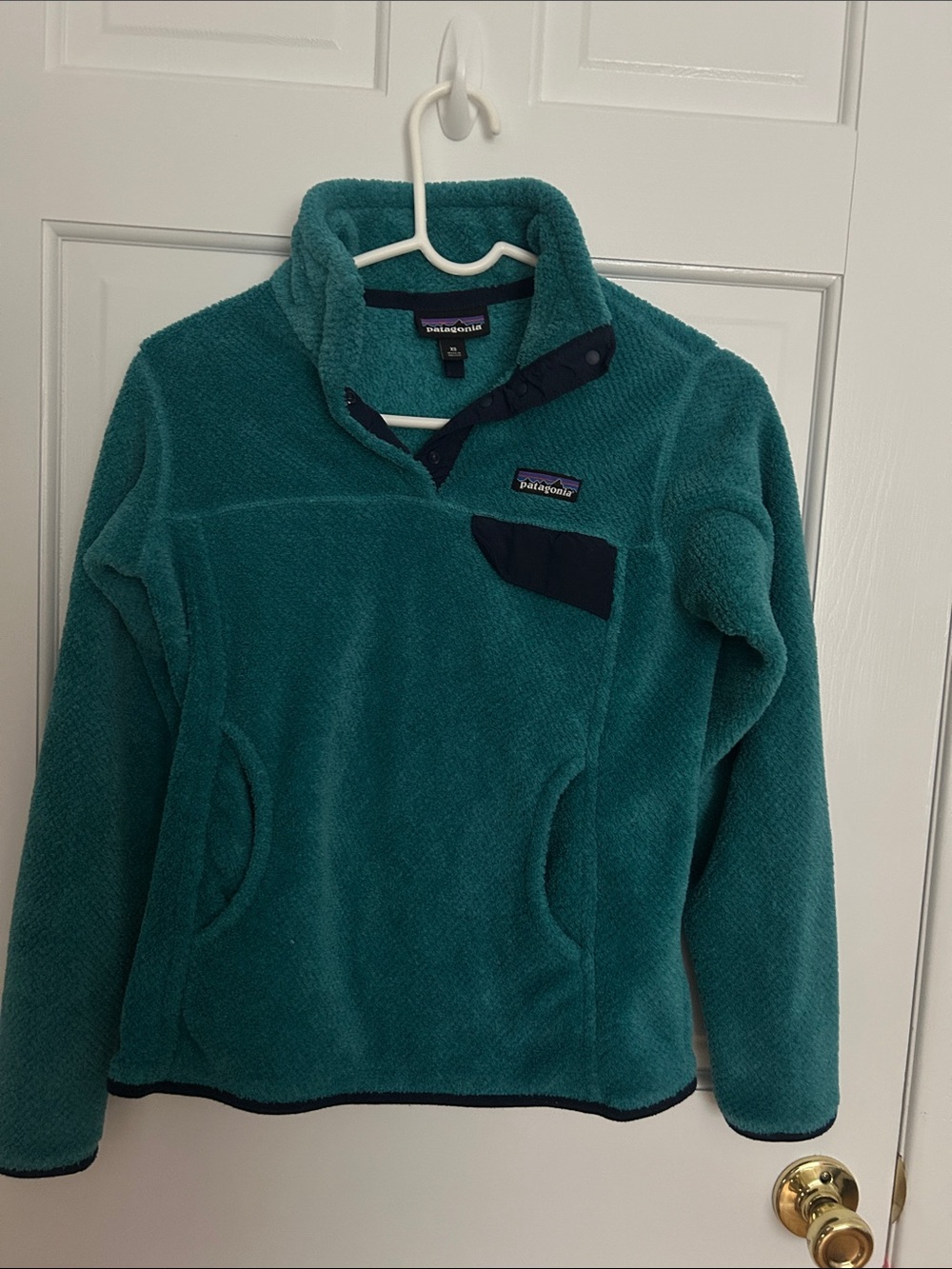 Patagonia Re-Tool Snap-T Fleece Pullover Teal Blue XS Women’s